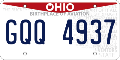 OH license plate GQQ4937