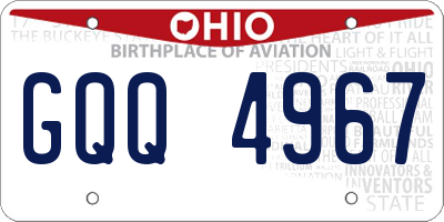 OH license plate GQQ4967