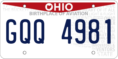 OH license plate GQQ4981