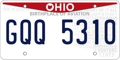 OH license plate GQQ5310