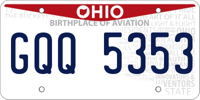 OH license plate GQQ5353