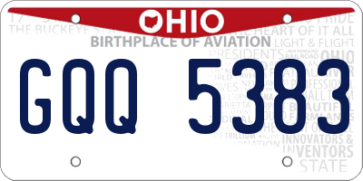 OH license plate GQQ5383