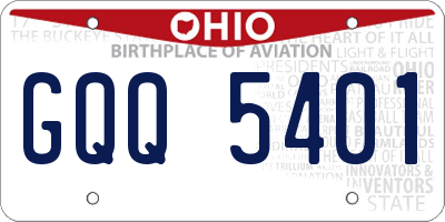 OH license plate GQQ5401