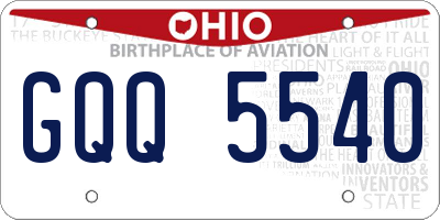 OH license plate GQQ5540