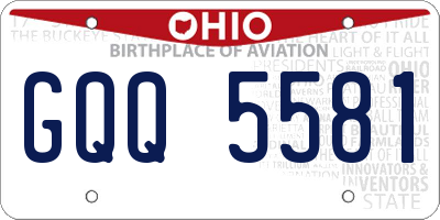 OH license plate GQQ5581