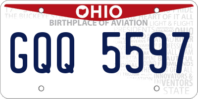 OH license plate GQQ5597