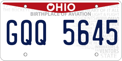 OH license plate GQQ5645