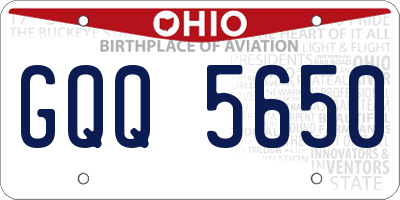 OH license plate GQQ5650