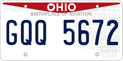 OH license plate GQQ5672