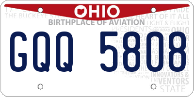 OH license plate GQQ5808