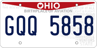 OH license plate GQQ5858