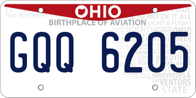 OH license plate GQQ6205