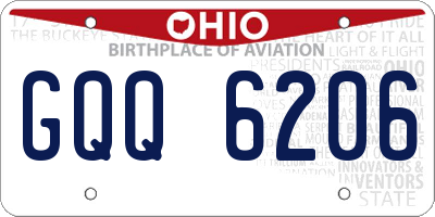 OH license plate GQQ6206