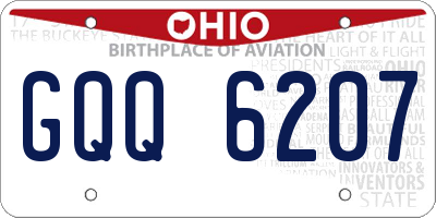OH license plate GQQ6207