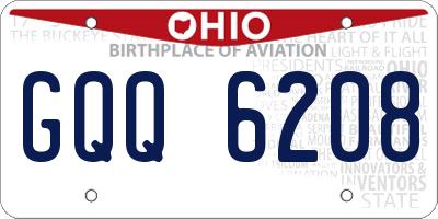 OH license plate GQQ6208