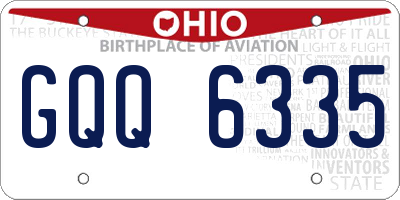 OH license plate GQQ6335