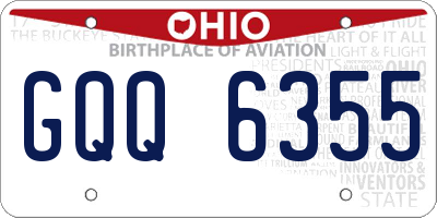 OH license plate GQQ6355
