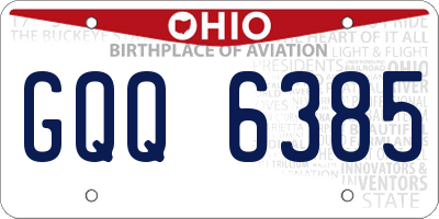 OH license plate GQQ6385