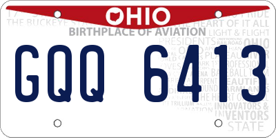 OH license plate GQQ6413