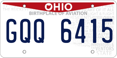 OH license plate GQQ6415