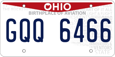 OH license plate GQQ6466
