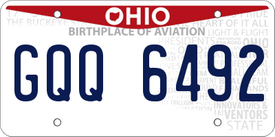 OH license plate GQQ6492
