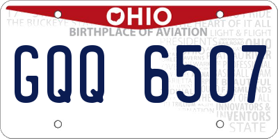 OH license plate GQQ6507