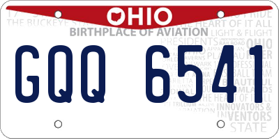 OH license plate GQQ6541