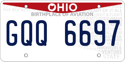 OH license plate GQQ6697