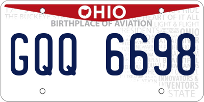 OH license plate GQQ6698