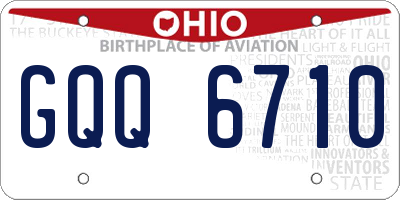 OH license plate GQQ6710