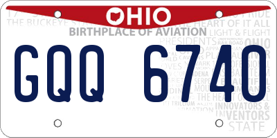 OH license plate GQQ6740