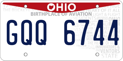 OH license plate GQQ6744