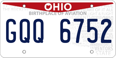 OH license plate GQQ6752