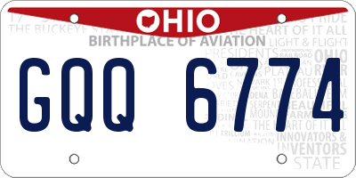 OH license plate GQQ6774