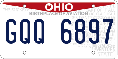 OH license plate GQQ6897