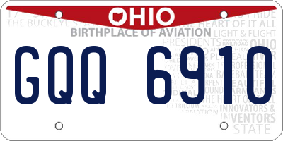 OH license plate GQQ6910