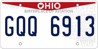OH license plate GQQ6913