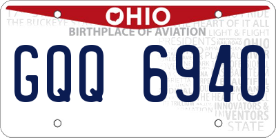 OH license plate GQQ6940