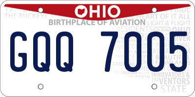 OH license plate GQQ7005