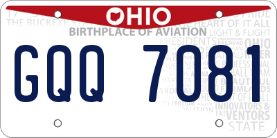 OH license plate GQQ7081