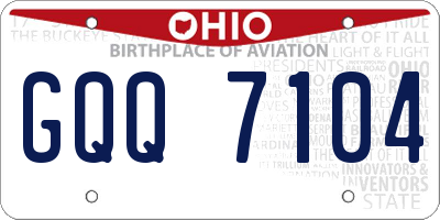 OH license plate GQQ7104