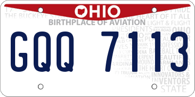 OH license plate GQQ7113