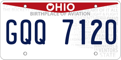 OH license plate GQQ7120