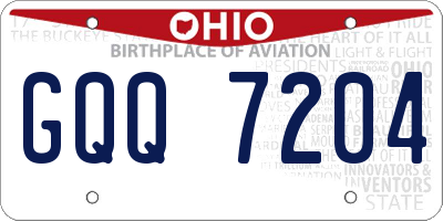 OH license plate GQQ7204