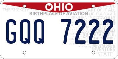 OH license plate GQQ7222