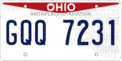 OH license plate GQQ7231