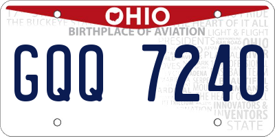 OH license plate GQQ7240