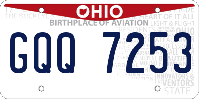 OH license plate GQQ7253