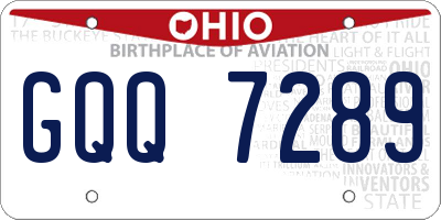 OH license plate GQQ7289
